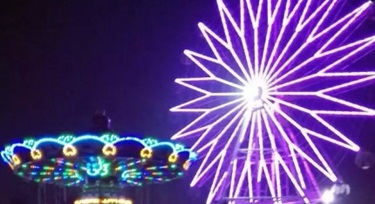 又一“夜幕之眼”誕生！廣西百色沙灘公園摩天輪亮化工程