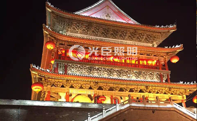燈與歷史文化的融合，LED貼片洗墻燈亮化傳統建筑
