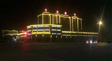 河北案例分享 金燦燦的樓盤亮化效果展示