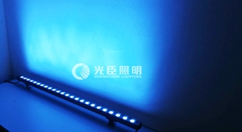 商業街亮化設計定制湖藍光洗墻燈