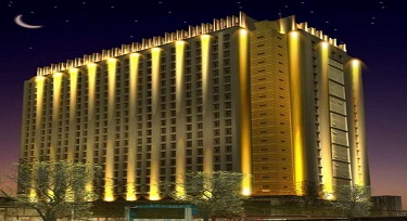 內蒙古烏海市酒店亮化采用科瑞窄光束投光燈